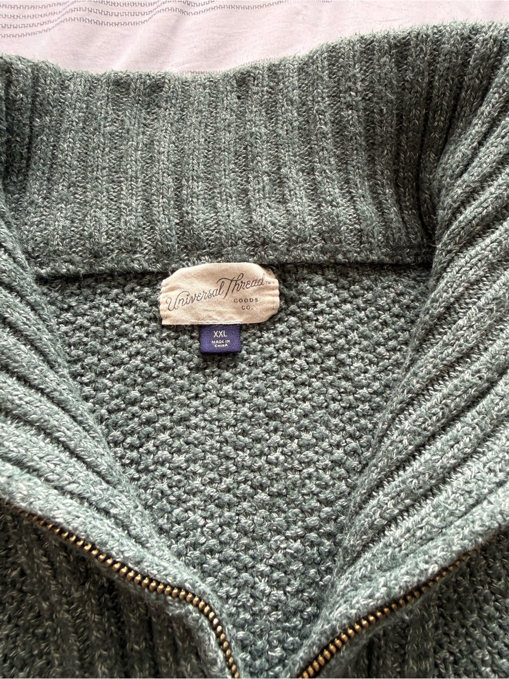Universal Thread Sage Green Knit Zip Cardigan Sweater